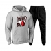 Conjunto Moletom Plus Size Estampa Futebol Americano Calça Ajustavel Confortavel Tamanho Grande
