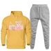 Conjunto Abrigo Moletom Feminino Plus Size Canguru Numeraçao Especial Estampado Calça Cos Elastico
