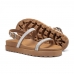 Sandalia Papete de Strass Flatform Feminina Rasteirinha Tratorada Com Fivela Moderna Palmilha Macia