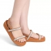 Sandalia Papete de Strass Flatform Feminina Rasteirinha Tratorada Com Fivela Moderna Palmilha Macia