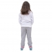 Kit de Blusa e Calça Moletom Infantil Menina Estampa Urso e Flores Costuras Reforçadas Inverno