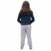Kit Conjunto Moletom Infantil Feminino Blusa Canguru Capuz Estampa Urso de Pelucia Com Calça