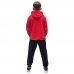 Conjunto de Inverno Infantil Menino Blusa Canguru Com Capuz Ajustavel e Calça Comprida Estampada