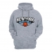 Conjunto Moletom Canguru Com Capuz Estampa New York Basketball Calça Flanelada Cordao Ajustavel