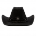 Chapeu Country Couro Americano Australiano Aba Arame em Aço Barretos Rodeio Western Boiadeira