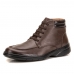 Sapato Conforto Couro Masculino Cano Medio Moderno Solado Borracha Resistente Leve