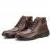 Sapato Bota Conforto Social Cano Medio Palmilha PU Gel Confortavel Cadarço Motoqueiro