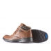 Bota Casual Couro Masculino Palmilha PU Gel Sola Borracha Fechamento Cadarço Forro Interno