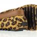 Mocassim Drive Couro Feminino Animal Print Estampa de Onça Solado Borracha Gel Macio