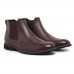Botina Chelsea de Couro Masculina Bico Redondo Sola Borracha Confortavel Para Trabalho Dia a Dia
