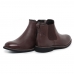 Botina Chelsea de Couro Masculina Bico Redondo Sola Borracha Confortavel Para Trabalho Dia a Dia