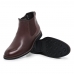 Botina Chelsea de Couro Masculina Bico Redondo Sola Borracha Confortavel Para Trabalho Dia a Dia