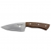 Faca Skinner Campeira Pantaneira Funcional Aço Inox 420 Cabo Madeira Com Bainha Couro Botao