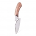 Faca Skinner Campeira Pantaneira Aço Inox 420 Cabo Madeira Com Bainha Couro Country Texturizada