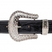 Cinto Feminino Couro Detalhe Coraçao Fivela Strass Ana Castela Top de Linha Moderno