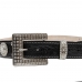 Cinto Feminino Couro Fivela Quadrada Strass Brilho Trabalhada Com Pedraria Estilo Country