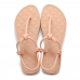 Sandalia Rasteira Flat Feminina Calce Facil Moda Verão Slim Macia Tiras Finas