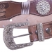 Cinto Feminino Couro Western Fivela Pedraria Strass Brilho Rodeo Country Resistente