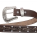 Cinto Rodeio Couro Feminino Fivela Tradicional Strass Sertanejo Show Com Tachas Moderno