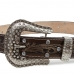 Cinto Rodeio Couro Feminino Fivela Tradicional Strass Sertanejo Show Com Tachas Moderno