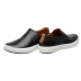 Tenis Slip On Couro Casual Calce Facil Palmilha Gel Anti-Impacto Solado Borracha Macio
