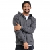 Casaco Moletom Aberto Com Ziper Flanelado Masculino Capuz e Bolso Blusao de Frio