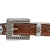 Cinto Feminino Couro Country Garota Rodeio Aplicaçao Strass Brilho Fivela Quadrada