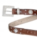 Cinto Feminino Couro Country Garota Rodeio Aplicaçao Strass Brilho Fivela Quadrada