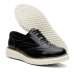 Sapato Oxford Feminino Verniz Com Cadarço Casual Salto Baixo Palmilha EVA
