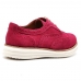 Sapato Oxford Feminino Camurça Com Cadarço Casual Salto Baixo Palmilha EVA