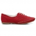 Tenis Oxford Feminino Couro Cadarço Texturizado Salto Baixo Palmilha Conforto Leve