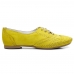 Tenis Oxford Feminino Couro Cadarço Texturizado Salto Baixo Palmilha Conforto Leve