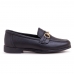 Mocassim Couro Feminino Blogueira Moda Solado Borracha Com Detalhe Metal