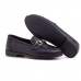 Mocassim Couro Feminino Blogueira Moda Solado Borracha Com Detalhe Metal