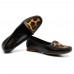 Mocassim de Couro Feminino Estampa Onça Animal Print Palmilha Conforto Macia Trabalho