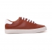 Tenis Casual Feminino Couro Liso Forrado Cano Curto Com Cadarço Esportivo Caminhada