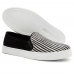 Slip On Estampa de Zebra Couro Feminino Texturizado Calce Facil Elastico Solado Borracha