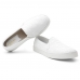 Slip On de Couro Feminino Texturizado Calce Facil Elastico Solado Borracha