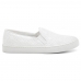 Slip On de Couro Feminino Texturizado Calce Facil Elastico Solado Borracha