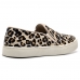 Tenis Slip Iate Feminino Couro Estampa Animal Print Casual Conforto Calce Facil Forrado Super Macio