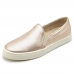 Tenis Slip On Iate Couro Feminino Calce Facil Moderno Palmilha Conforto