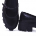 Sapato Boneca Mocassim Oxford Tratorado Couro Feminino Com Fivela Casual Macio