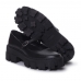 Sapato Boneca Mocassim Oxford Tratorado Couro Feminino Com Fivela Casual Macio