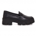 Mocassim Tratorado Couro Feminino Tendencia Blogueira Solado Borracha Confortavel