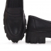 Mocassim Tratorado Couro Feminino Tendencia Blogueira Solado Borracha Confortavel