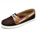 Dockside Sider Feminino Calce Facil Couro Casual Para Passear Trabalhar Palmilha Macia