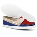 Dockside Sider Colorido Feminino Calce Facil Couro Casual Para Passear Trabalhar Palmilha Macia