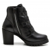 Bota Coturno Feminina Couro Salto Bloco Com Spikes Rock Festa Tendencia
